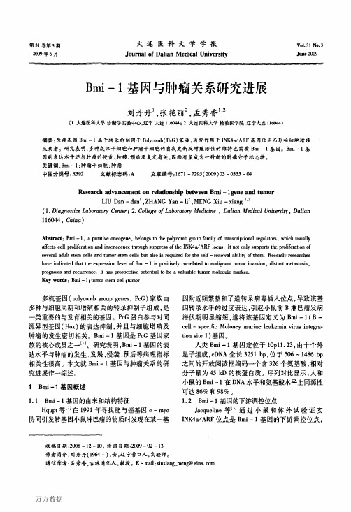 Bmi-1基因与肿瘤关系研究进展