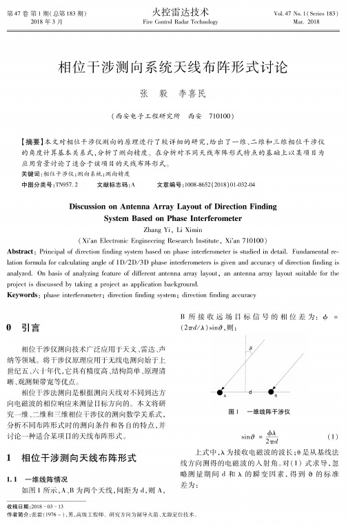 相位干涉测向系统天线布阵形式讨论