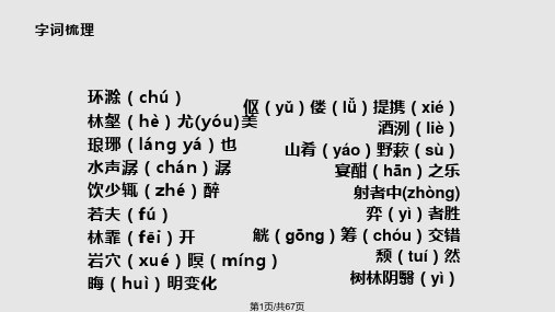 醉翁亭记中考复习用PPT课件