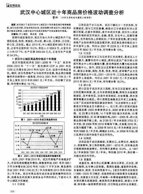 武汉中心城区近十年商品房价格波动调查分析