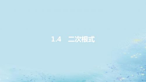 2019年中考数学一轮复习第一讲数与代数第一章数与代数1.4二次根式课件059(1)