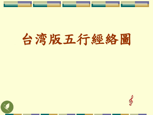 台湾版五行经络图
