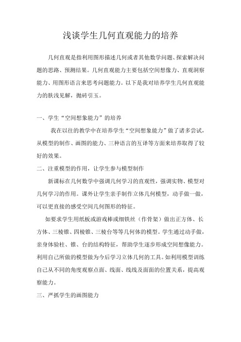 教学中是如何运用几何直观的