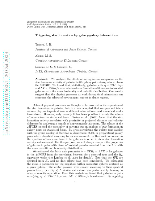 Triggering star formation by galaxy-galaxy interactions
