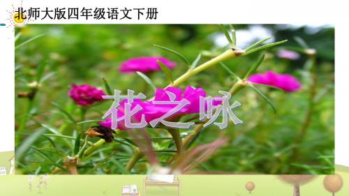 北师大小学语文四年级下册《3.3花之咏》PPT课件 (1)