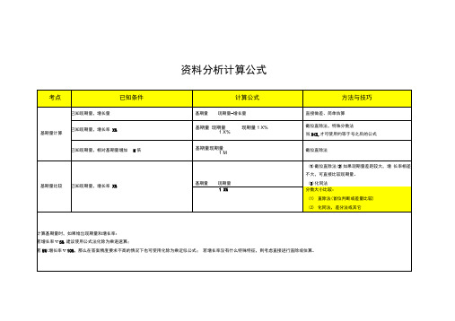 (完整版)资料分析计算公式