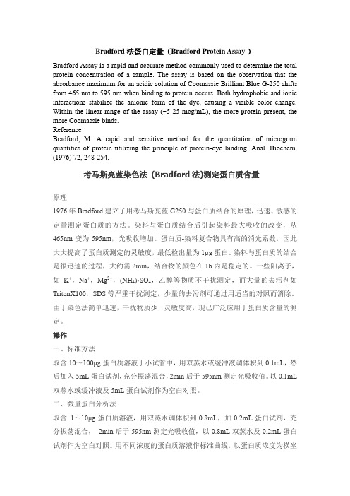 蛋白质定量检测方法