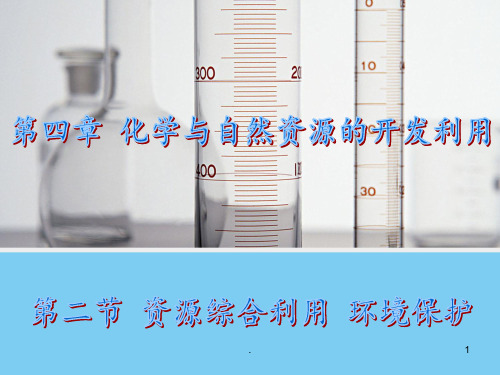 【创新设计】2014-2015学年高一化学人教版必修2：4.2-资源综合利用-环境保护-1PPT课件