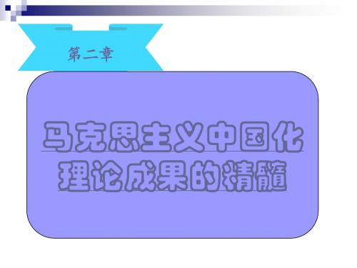 第二章 马克思主义中国化理论成果的精髓
