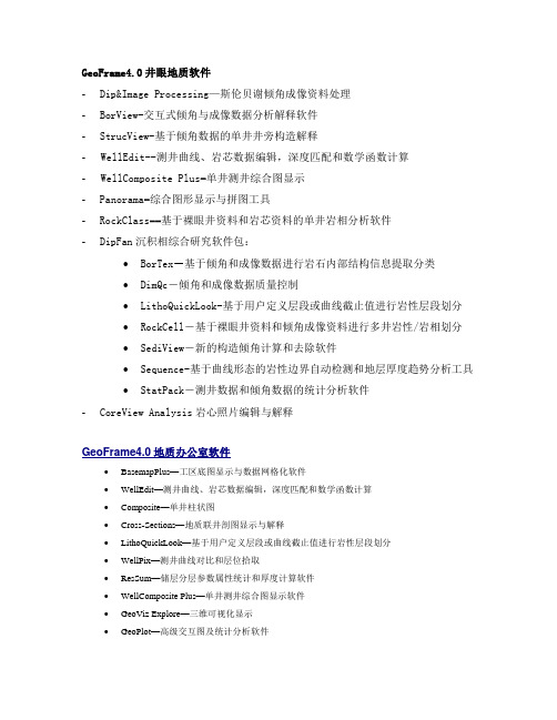 GeoFrame4中文介绍