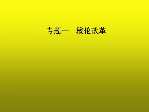 高三历史选修1知识点整合复习课件：梭伦改革