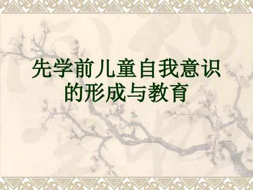 先学前儿童自我意识的形成与教育