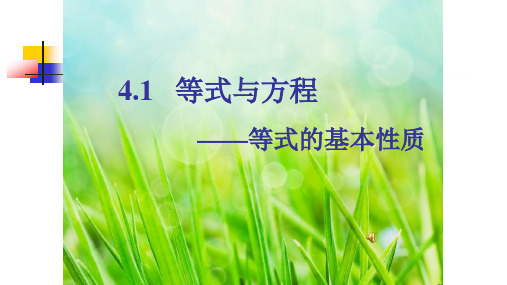 鲁教版六年级数学上4.1 等式与方程---等式的性质教学课件共32张PPT