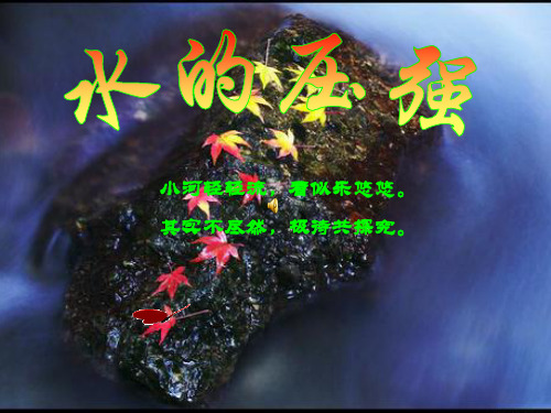 水的压强(第1课时)