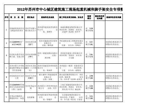 安全专项整治检查项目(1)