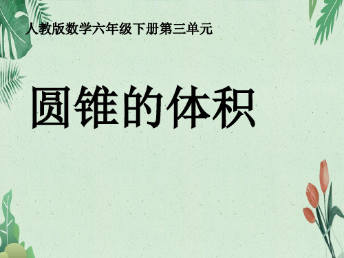 六年级下册 数学 课件 《圆锥的体积》人教新课标(2014)(共17张PPT)【实用资料】