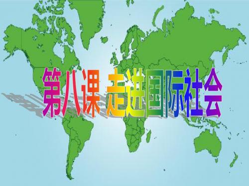 第八课走进国际社会一轮复习