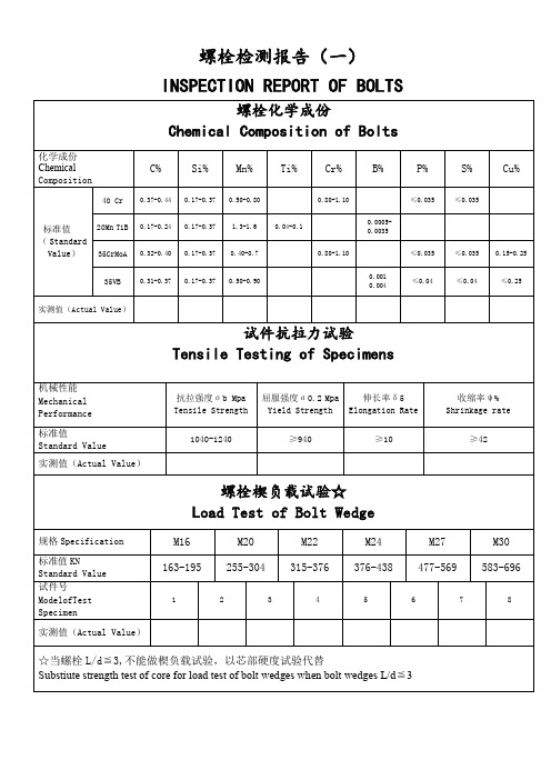紧固件检测报告