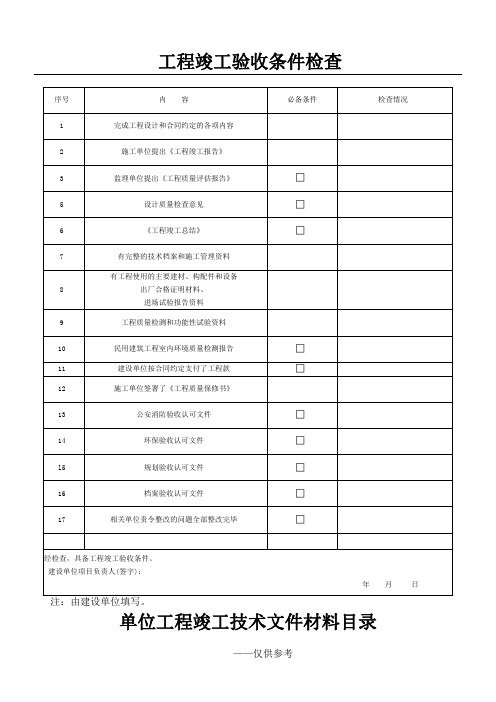 装饰装修工程验收资料表格