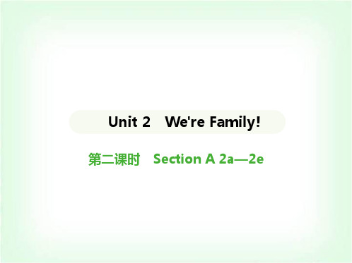 人教版七年级英语上册Unit2第二课时SectionA 2a—2e课件