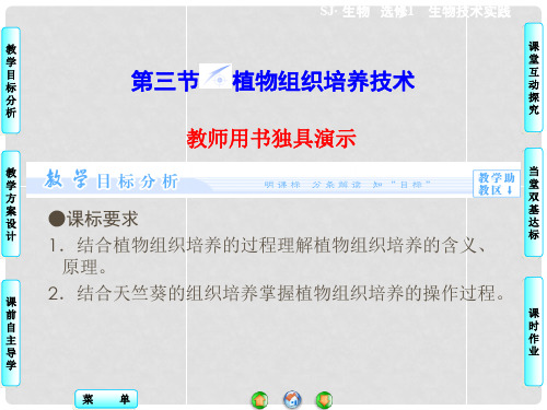 高中生物 第1章 第3节 植物组织培养技术同步备课课件 