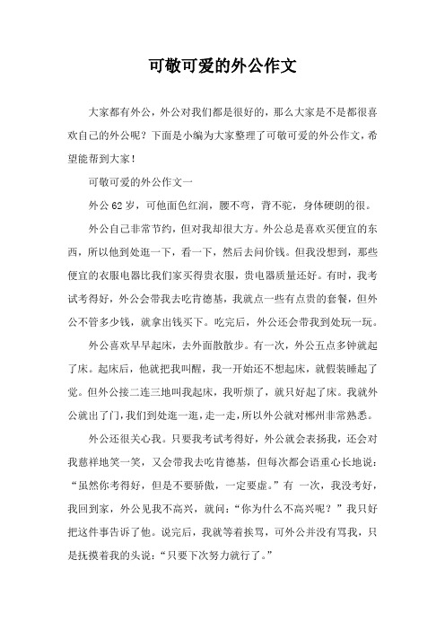 可敬可爱的外公作文