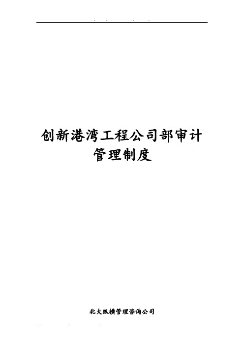 广西某公司内部审计管理制度