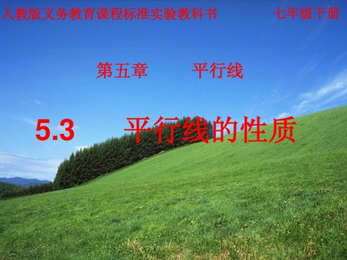数学 5.3      平行线的性质 说课稿 PPT