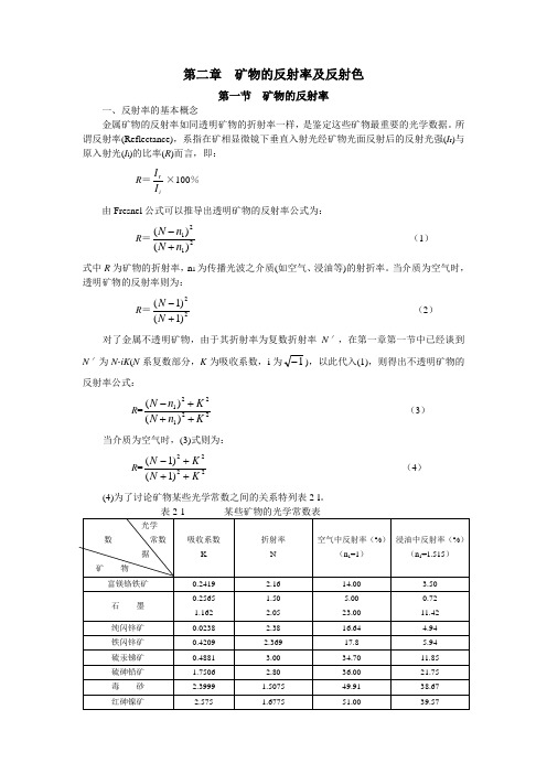 02第二章  矿物的反射率及反射色