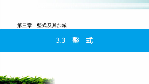 3.3整式北师大版七年级数学上册习题PPT课件