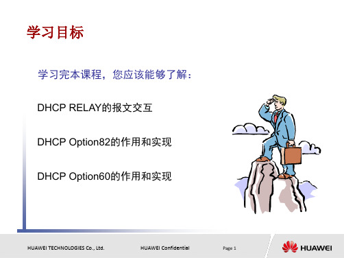 DHCP_RELAY(Option60与Option82)培训胶片