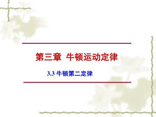 3.3《牛顿第二定律》ppt课件