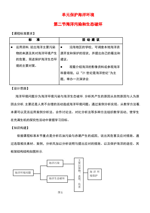 江苏省扬州市高中地理第三单元保护海洋环境3.2海洋污染和生态破坏教案鲁教版选修2(new)