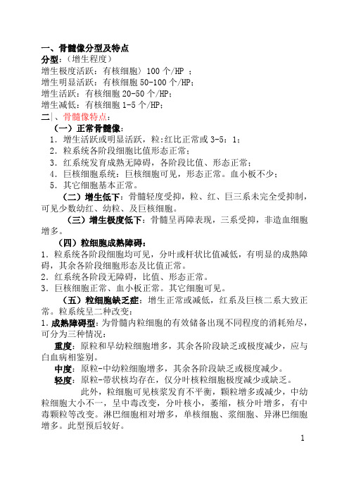 骨髓像分型及特点2