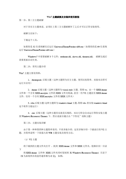 Win7主题破解及安装和使用教程