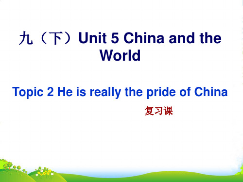 仁爱版九年级英语下册Unit 5Topic 2课件