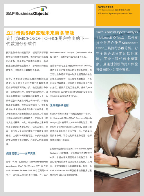 SAP BusinessObjects Analysis - Microsoft Edition