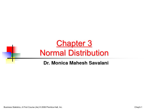 Chapter3 Normal distributionPPT课件