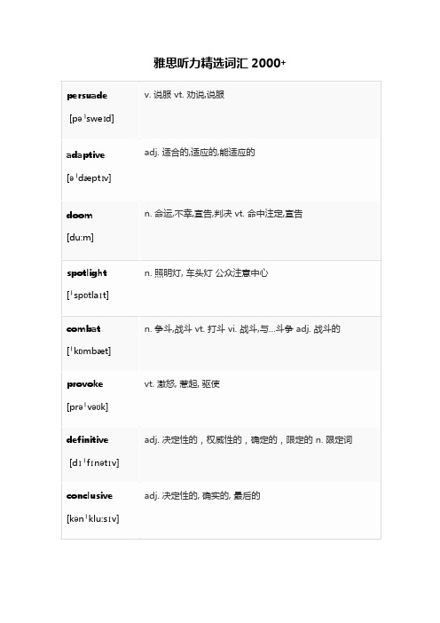 雅思听力精选词汇5000-(1)