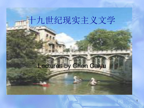 外国文学史讲义19世纪现实主义文学PPT课件