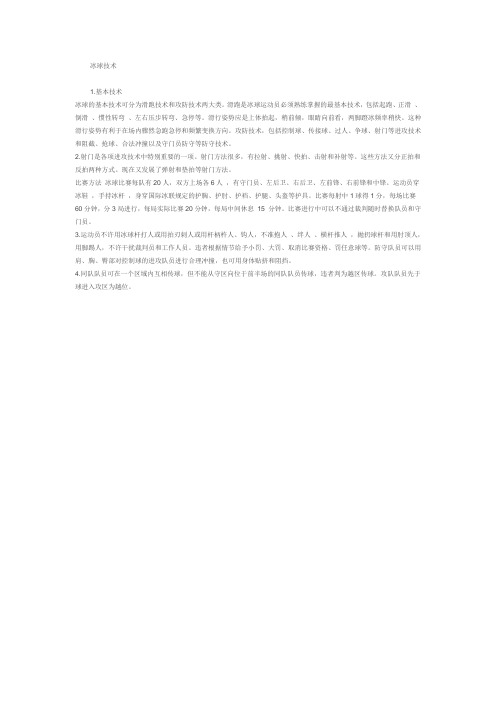 冰球技术