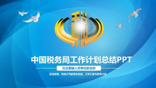 高端大气中国国税地税税务PPT