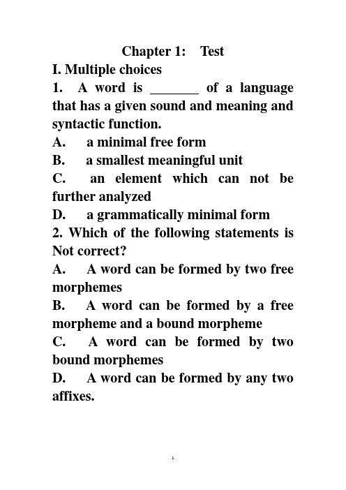 Chapter 1 Test