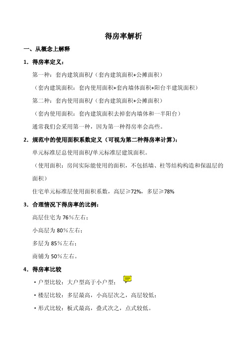 得房率详细解释