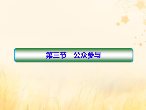 2019_2020学年高中地理第5章环境管理及公众参与5_3公众参与课件新人教版选修6