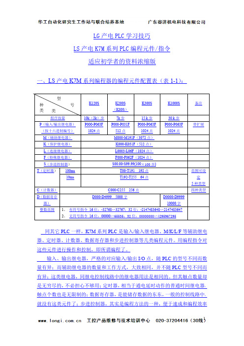 lg产电PLC学习技巧