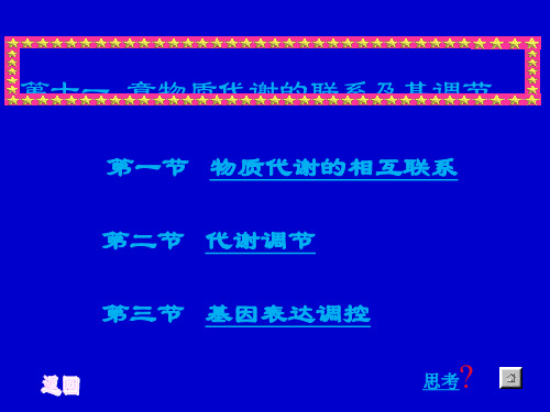 生化代谢途径的相互联系和代谢调控  ppt课件