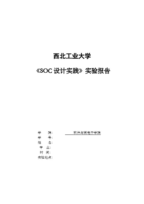 SOC设计实验报告