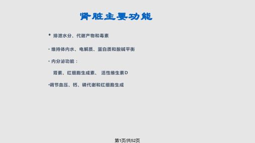 武大护理健康评估肾功能检查PPT课件