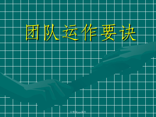 团队运作要诀ppt课件